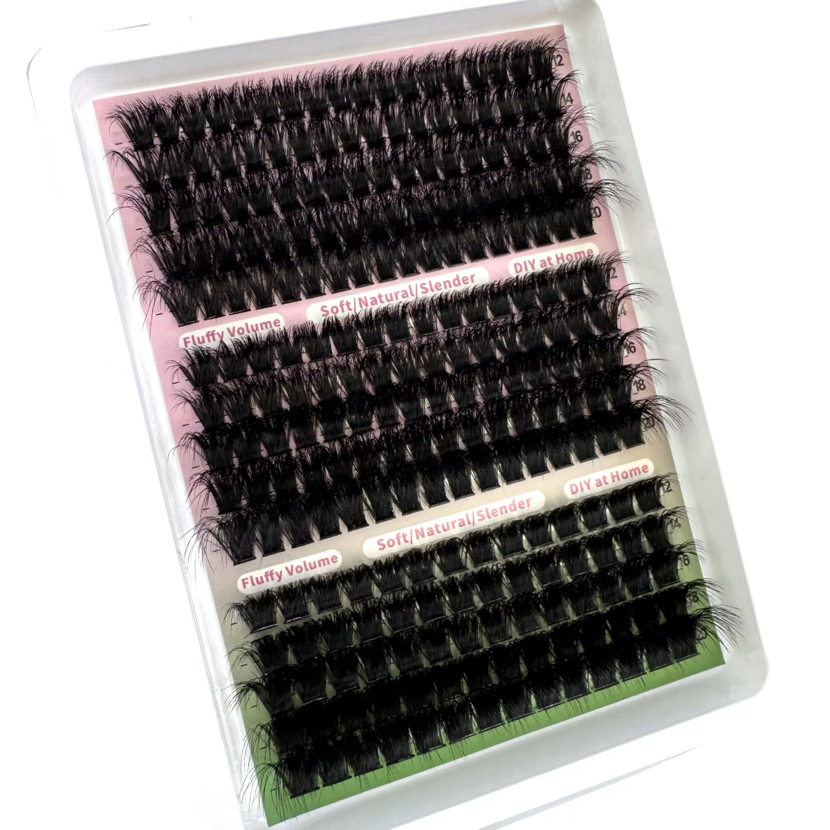 New 15Rows DIY 5D Fluffy Lash Clusters 60D-200D Thick Eyelash Clusters Wispy Individual Lashes 10-20Mm Cluster Eyelash Extension