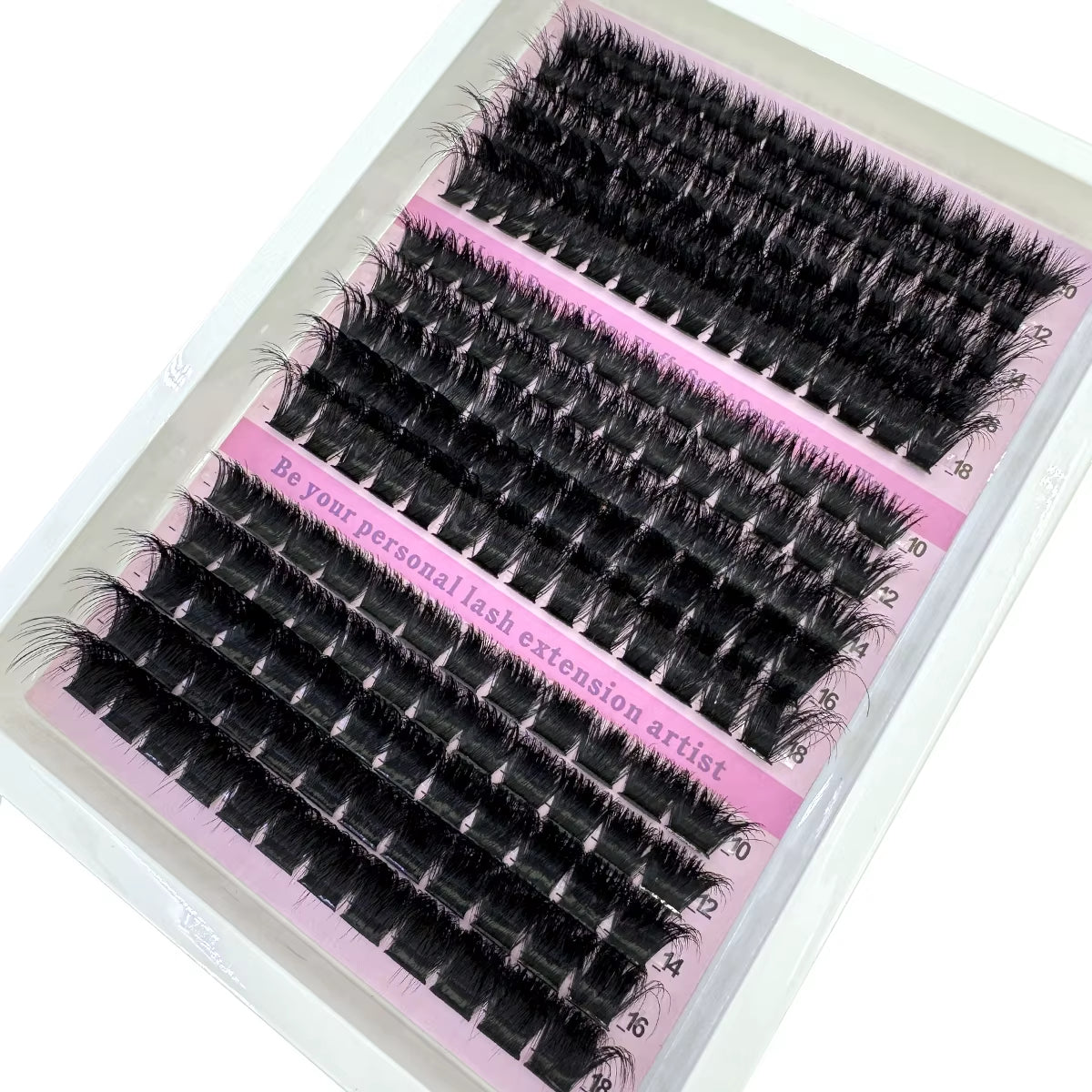 New 15Rows DIY 5D Fluffy Lash Clusters 60D-200D Thick Eyelash Clusters Wispy Individual Lashes 10-20Mm Cluster Eyelash Extension